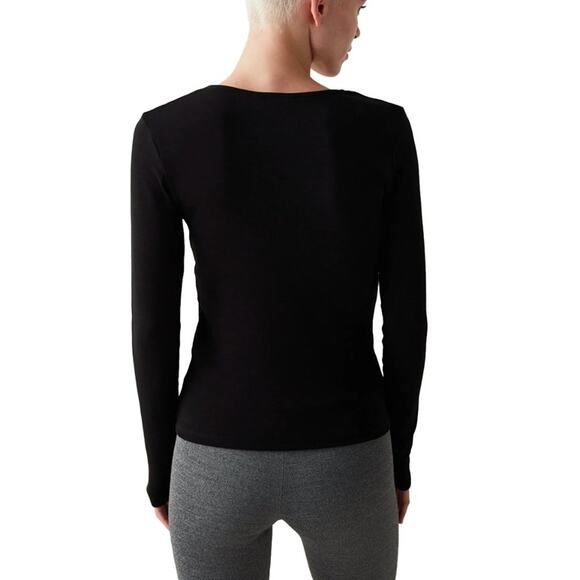 Penti Twist Knot Detail Blouse Long Sleeve Top Size XLarge Black - Picture 4 of 10